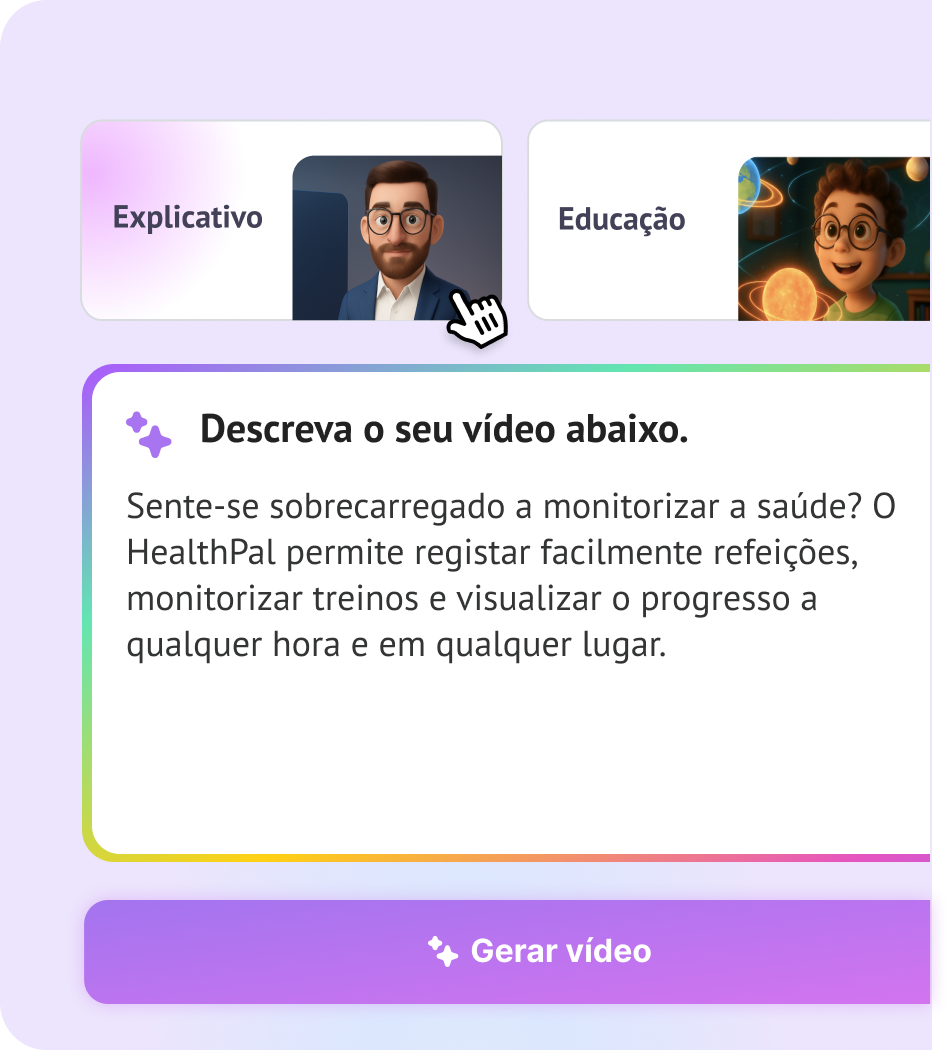Insira sua Ideia de Vídeo ou Prompt